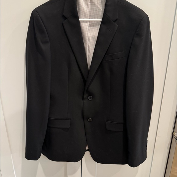 Egara Skinny Fit Black Suit Jacket - Picture 5 of 8